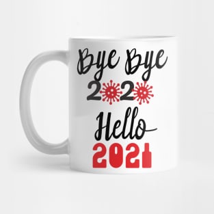 Bye Bye 2020 Hello 2021, Merry Christmas Happy New Year Gifts Mug